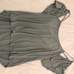 Sage green Flowy Top